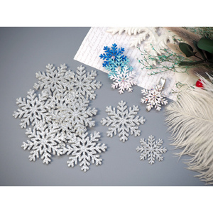 Снежинка из блестящего фетра 4.5 см Морозные Грани